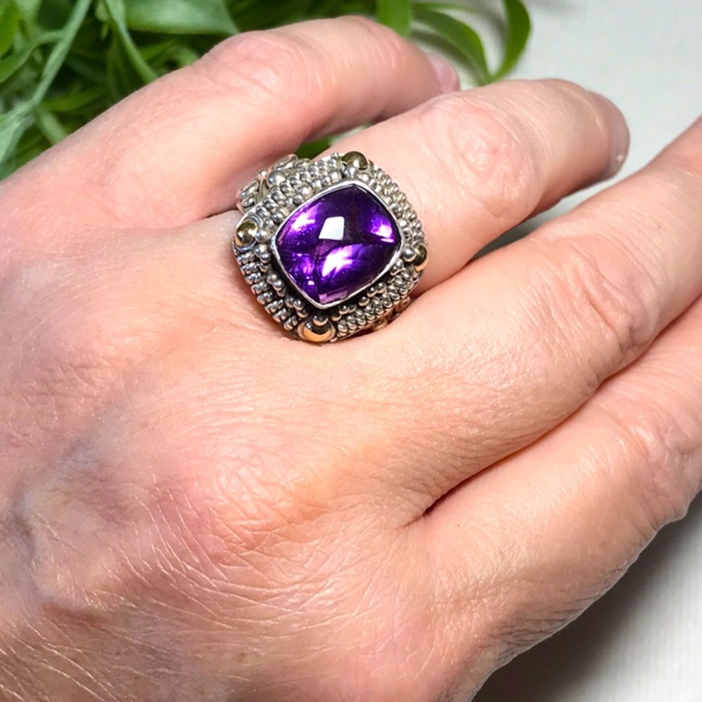 Beautiful Amethyst Handcrafted Ring - image 5